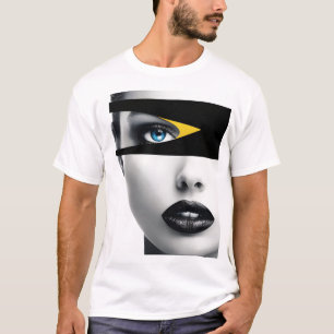 Camiseta Cara de abstrato minimalista