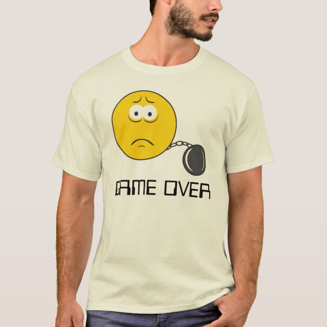 Camiseta Cara de Bola e Corrente FIM DE JOGO (Frente)
