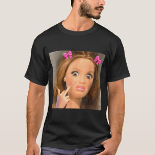 Camiseta Cara de Boneca Repulsiva Engraçada Meme
