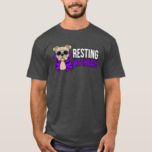 Camiseta Cara de Bruxa Relaxada Bulldog Dia das Bruxas Cach