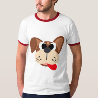 Camiseta Cara de cachorro de desenho animado engraçado