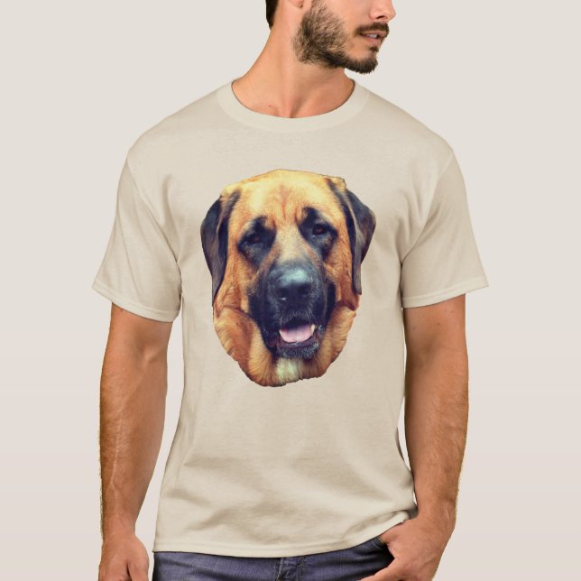Camiseta Cara de Cachorro Mastiff Americano (Frente)