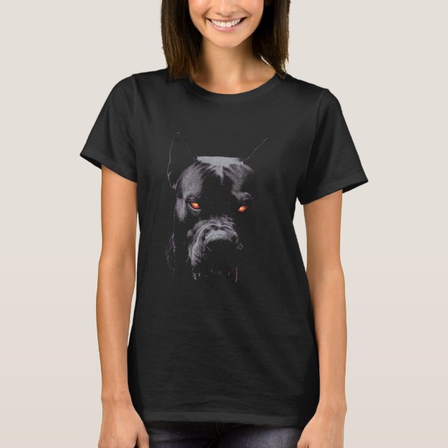 Camiseta Cara de Cachorro Pitbull Assustador (Frente)
