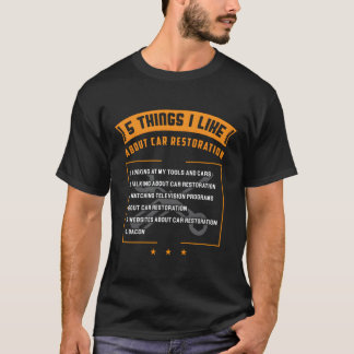 Camiseta Cara De Carro Engraçado Deu 5 Coisas Que Eu Gosto 