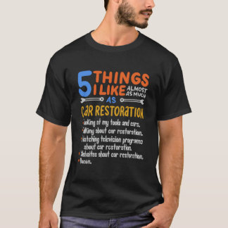 Camiseta Cara De Carro Engraçado Deu 5 Coisas Que Eu Gosto
