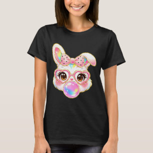 Camiseta Cara de Coelho Fofo para Mulheres Meninas Crianças