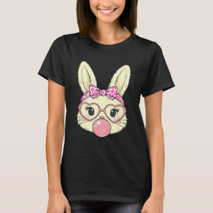 Camiseta Cara de Coelho Fofo para Mulheres Meninas Crianças