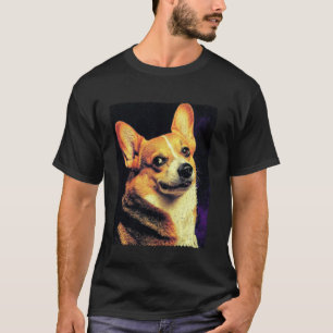 Camiseta Cara de Corgi Engraçado Meme Cachorro
