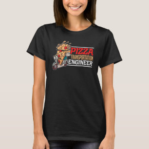 Camiseta Cara de Entrega de Comida de Transporte de Pizza