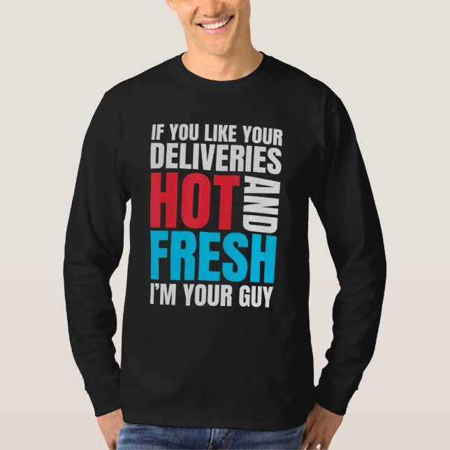 Camiseta Cara De Entrega Inspirada Comida Quente E Fresca R (Frente)