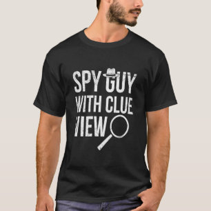Camiseta Cara de Espião Com Dica Visualiza Trocadilho Para