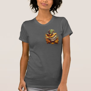 Camiseta Cara de Esqueleto Cara de Chapéu Alto Dude Hallowe