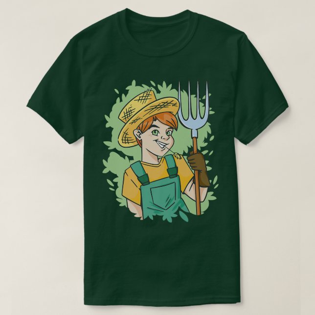 Camiseta Cara de Fazenda de Crianças Farmantes (Frente do Design)