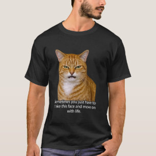 Camiseta Cara de Gato Engraçada, Irritada e Aborrecida Meme