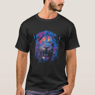 Camiseta Cara de gato grande cabeça leão