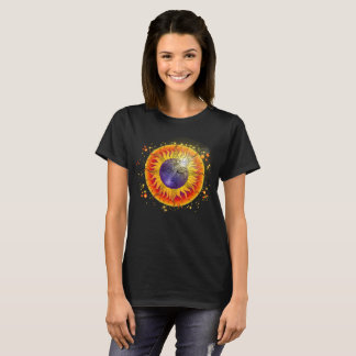 Camiseta Cara de lua total do eclipse solar