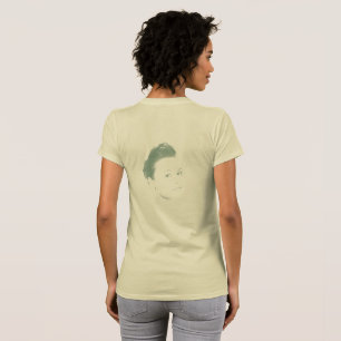 Camiseta Cara de Mulher Bichroma Negra e Verde Fascinante