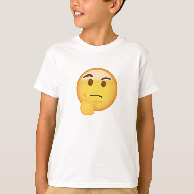 Camiseta Cara de pensamento Emoji (Frente)