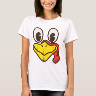 Camiseta Cara de Peru Silvestre Jantar de Ação de Graças Di
