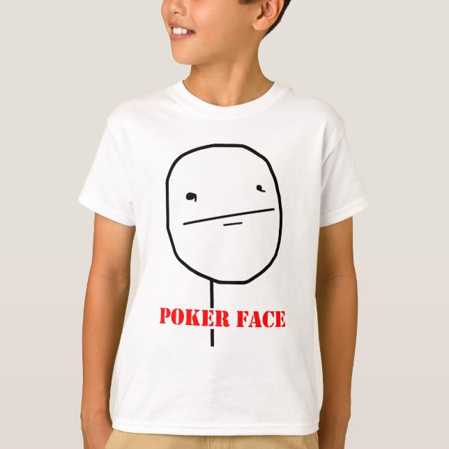 Camiseta Cara de pôquer - meme (Frente)
