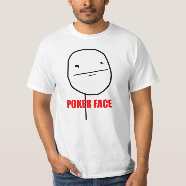 Camiseta Cara de póquer Meme (Frente)