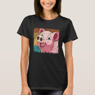 Camiseta Cara de Porco, Amante de Animais Para Homens Mulhe