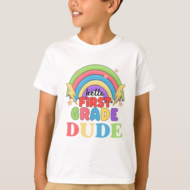 Camiseta Cara de Primeiro Ano de Volta à Escola  (Frente)