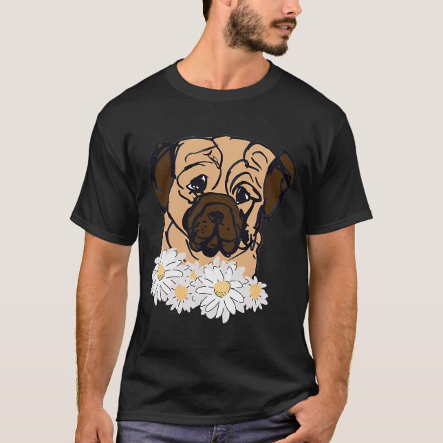 Camiseta Cara de Pug Fofo (Frente)