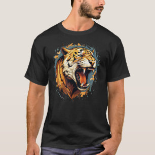 Camiseta Cara de Sabre-tooth Legal para Mamutes pré-históri
