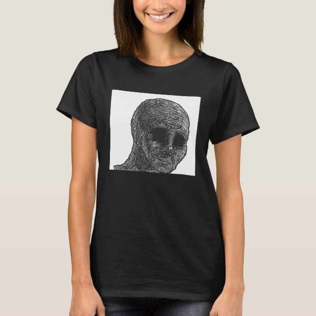 Camiseta Cara de Sentimentos Wojak Meme Doomer  1 (Frente)