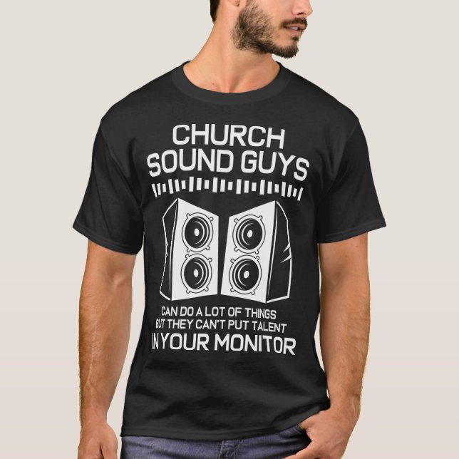 Camiseta Cara de som da Igreja do Engenheiro de áudio do si (Frente)