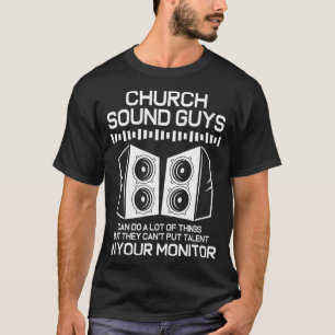Camiseta Cara de som da Igreja do Engenheiro de áudio do si