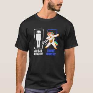 Camiseta Cara de som da igreja Engenheiro técnico de áudio 