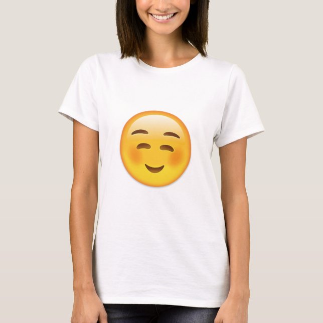 Camiseta Cara de sorriso branca Emoji (Frente)