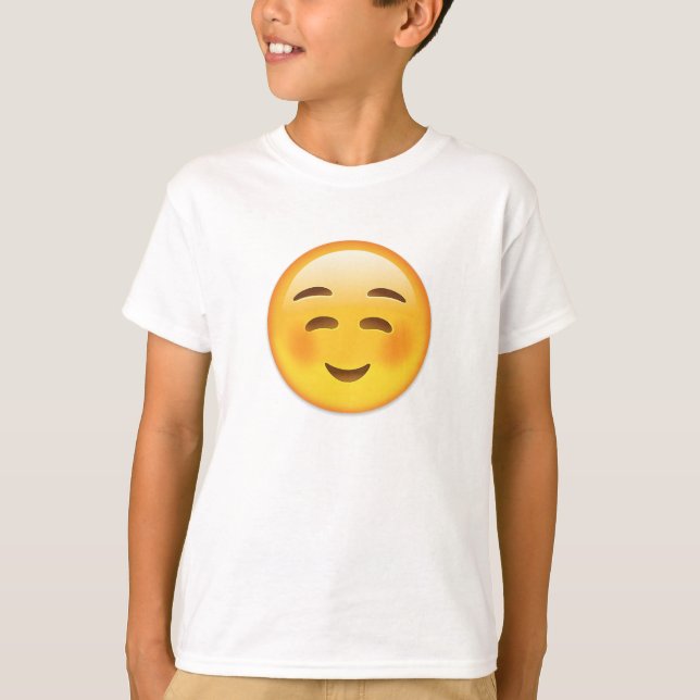 Camiseta Cara de sorriso branca Emoji (Frente)
