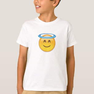 Camiseta Cara de sorriso com halo Emoji