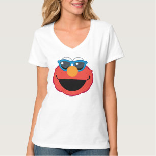 Camiseta Cara de sorriso de Elmo com óculos de sol