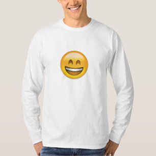 Camiseta Cara de sorriso de Emoji com os olhos de sorriso