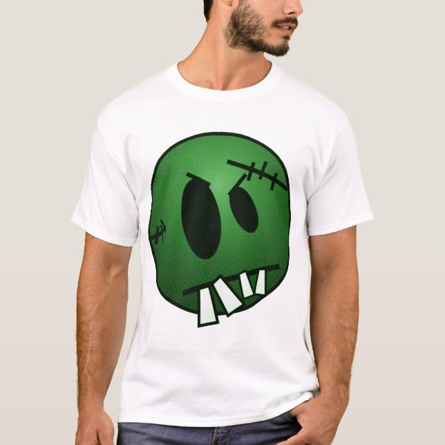CAMISETA CARA DE ZOMBIECON - VERDE (Frente)