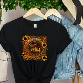 Camiseta Cara Divertido Seja gentil Daisy Inspirivity T-Shi