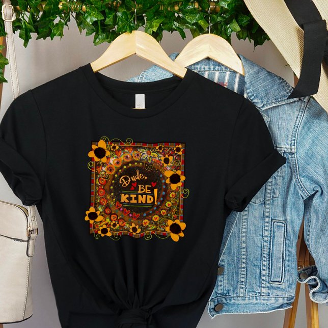 Camiseta Cara Divertido Seja gentil Daisy Inspirivity T-Shi (Criador carregado)