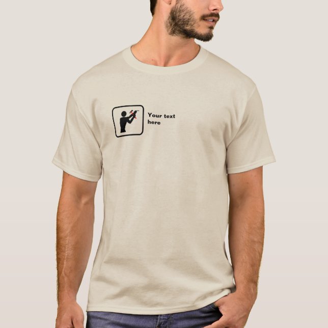 Camiseta CARA DIY — Logotipo pequeno — Personalizável (Frente)