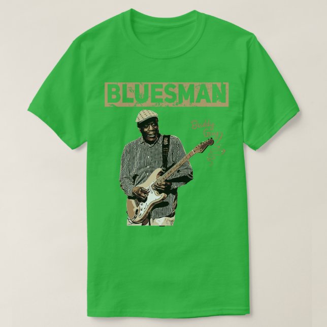 Camiseta Cara do Bluesman Buddy (Frente do Design)