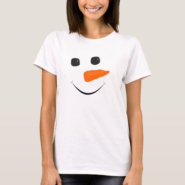 Camiseta Cara do boneco de neve (Frente)
