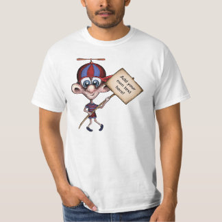 Camiseta Cara do chapéu da hélice com sinal