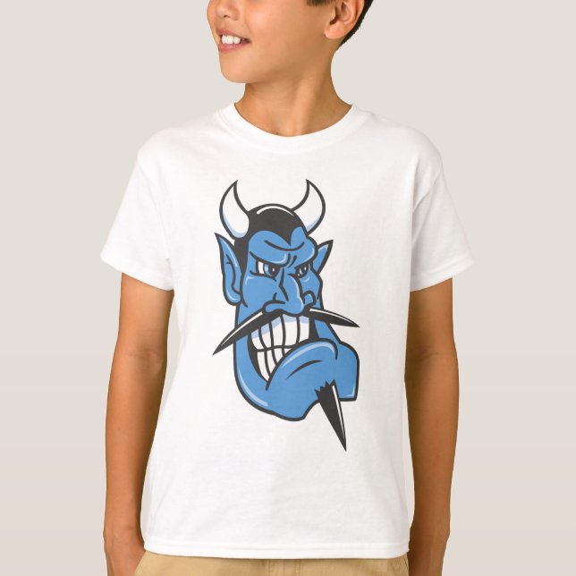 Camiseta Cara do diabo azul (Frente)