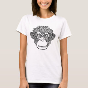 Camiseta Cara do Doodle do macaco