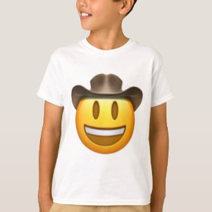 Camiseta Cara do emoji do vaqueiro