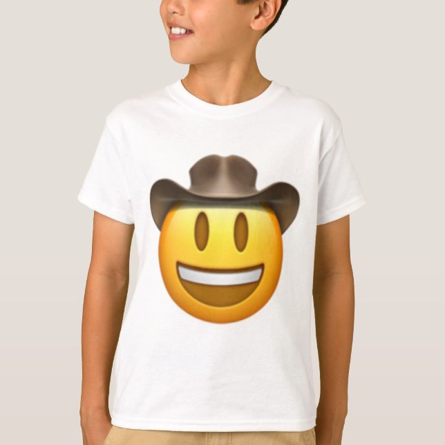 Camiseta Cara do emoji do vaqueiro (Frente)