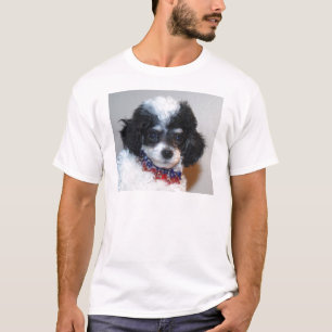 Camiseta Cara do filhote de cachorro da caniche de Parti do
